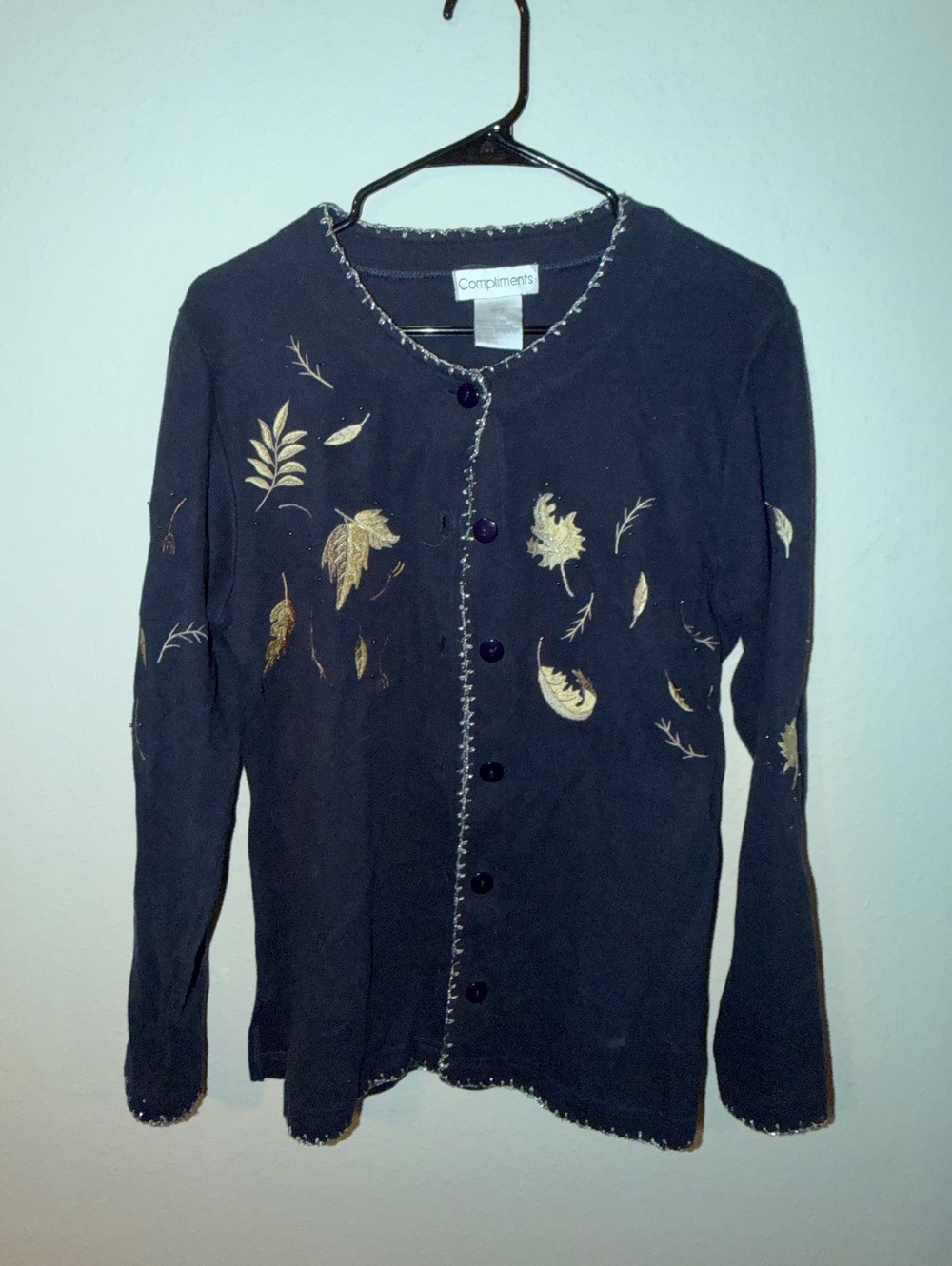 Vintage navy blue cardigan